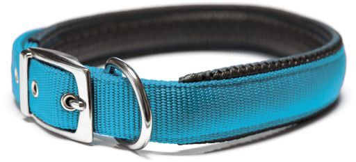Collar Confort Nylon Acolchado Azul y Negro 40cm
