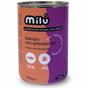 Milú Alimento Húmedo de Salmón con Arándanos para Perros – 400 g