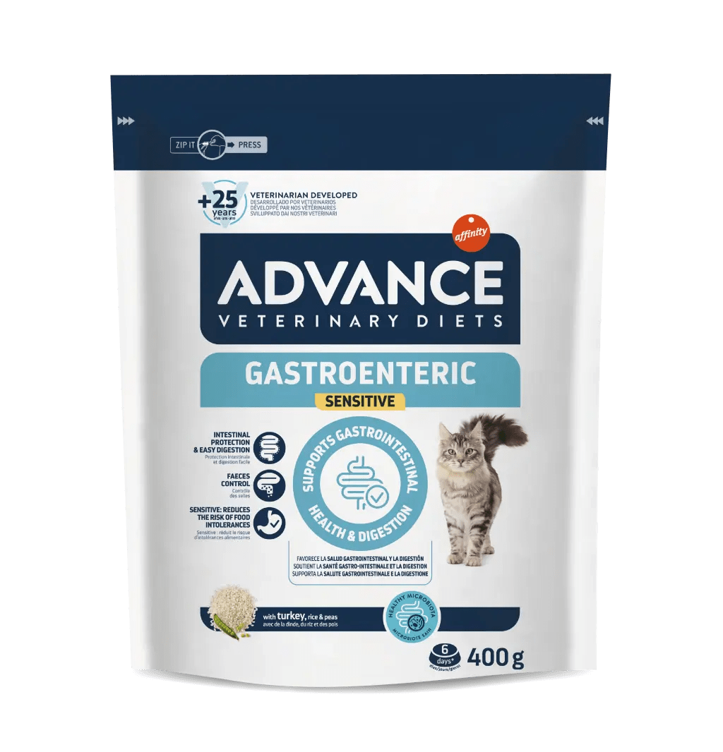 Advance Veterinary Diets Gastroenteric Sensitive Pienso para Gatos con Sensibilidad Digestiva – 400 g