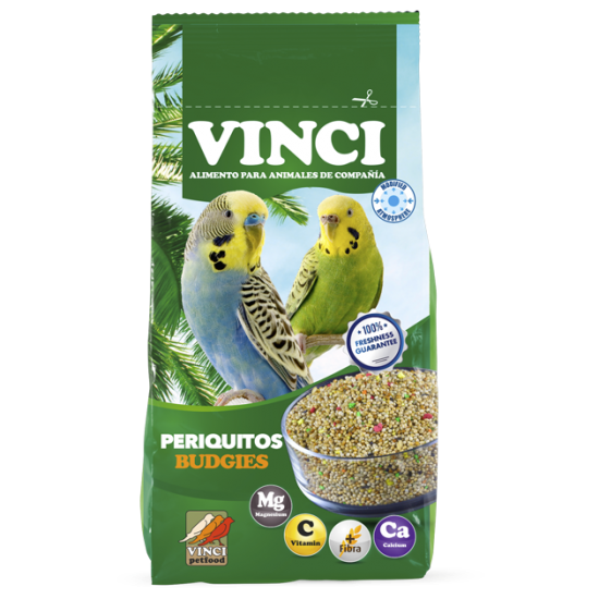 Mixtura Periquitos Vinci 20kg – Semillas premium con aroma de plátano para periquitos