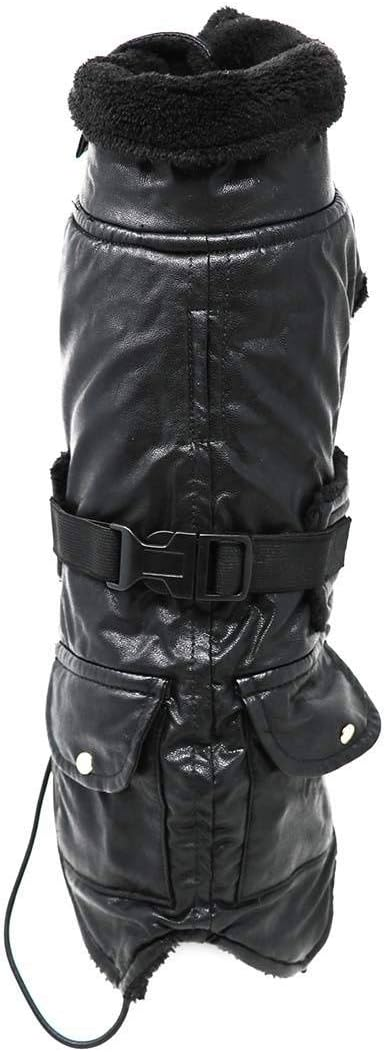 Chaqueta Biozoo Black Rock Talla 35 | Cuero Sintético para Perros