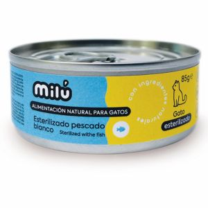 Milú Paté de Pescado Blanco para Gatos Esterilizados – 85 g
