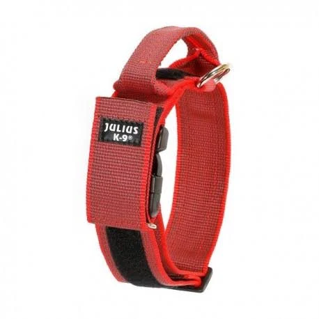 Julius K-9 Collar para perro rojo con asa 50mm x 49-70cm