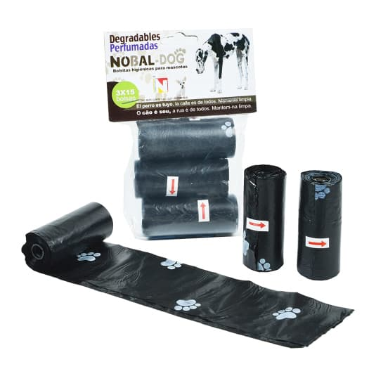 Bolsas Higiénicas para Perro Nobal - Pack 3 Rollos (45 Unidades)