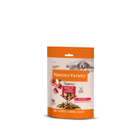Nature's Variety Freeze Dried Topper - Topping Liofilizado 100% Carne de Buey para Perros