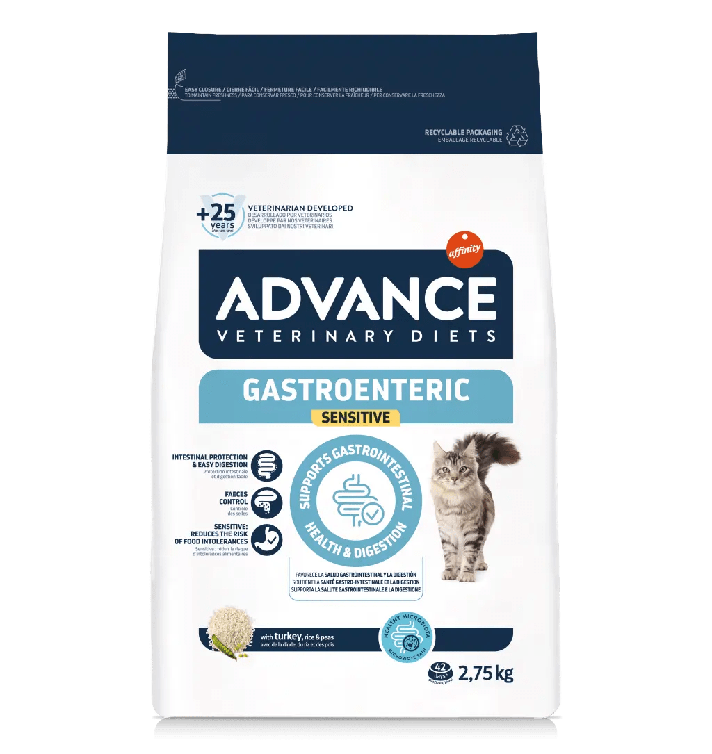 Advance Veterinary Diets Gastroenteric Sensitive Pienso para Gatos con Sensibilidad Digestiva – 2,75 kg