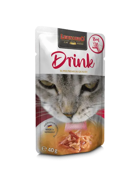 LEONARDO Drink Beef Bebida Complementaria de Ternera para Gatos