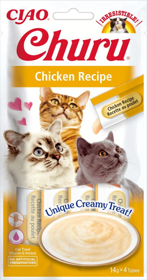 Churu Ciao Receta de Pollo para Gatos – Snack Cremoso (4x14g)