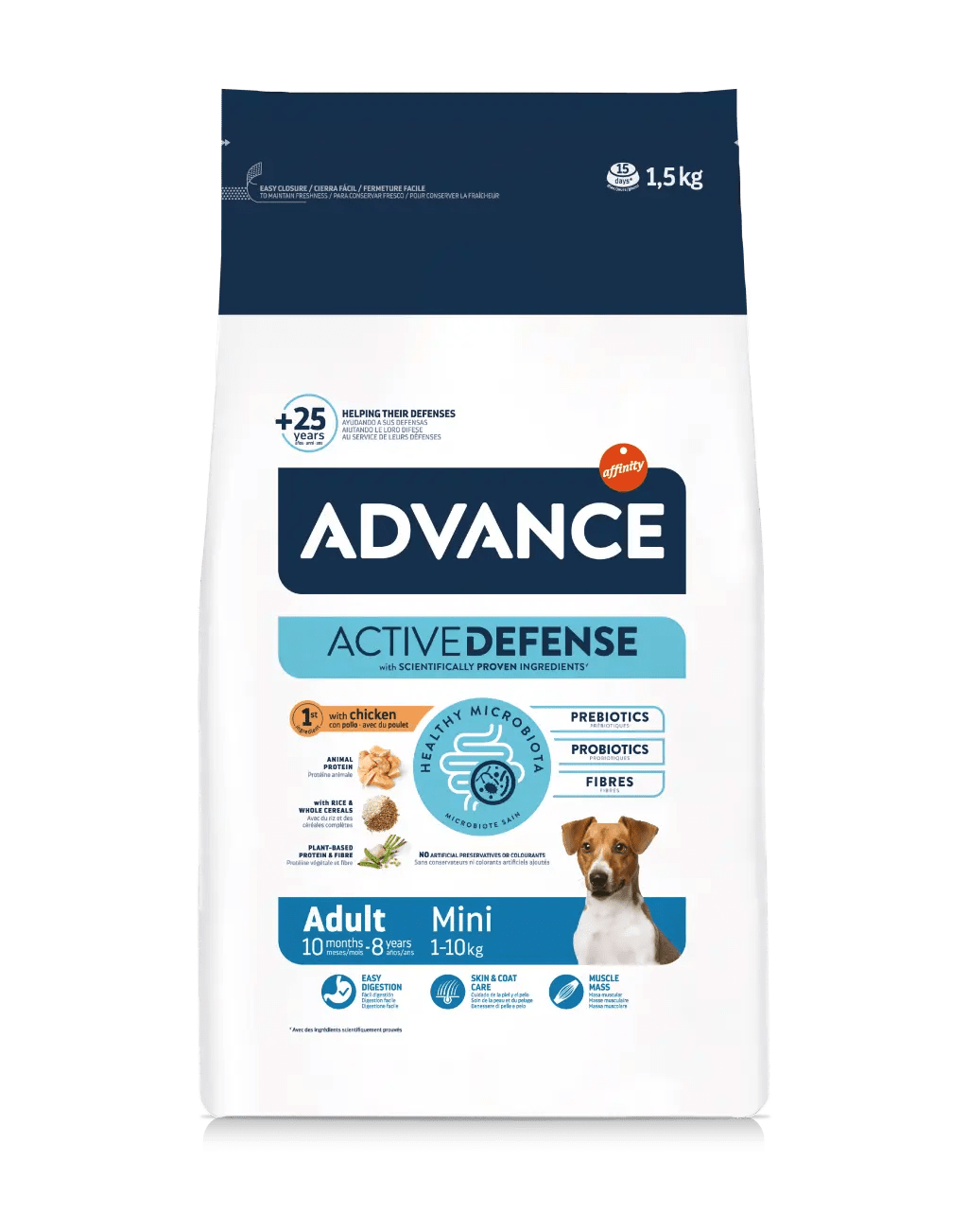 Advance Adult Mini Pienso con Pollo para Perros Adultos de Raza Pequeña – 1,5 kg
