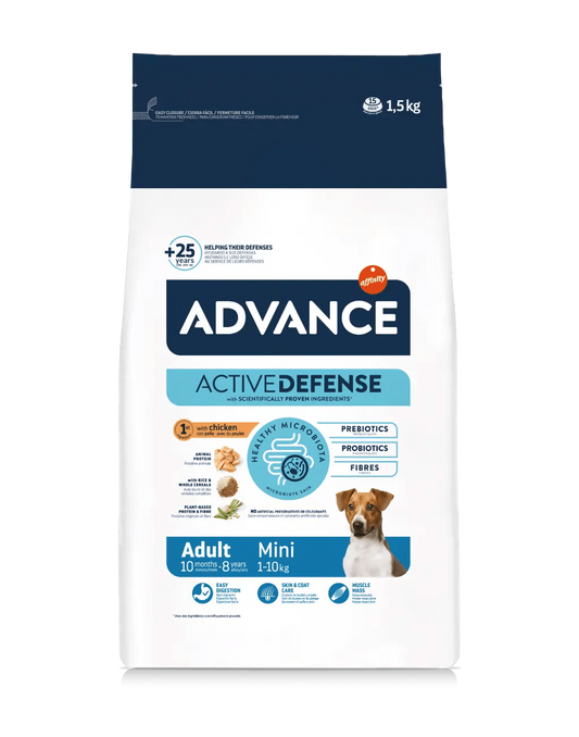 Advance Adult Mini - Pienso para Perros Adultos de Razas Pequeñas 1.5kg
