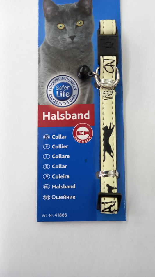 Collar para Gato Trixie Brilla en la Oscuridad con Cascabel