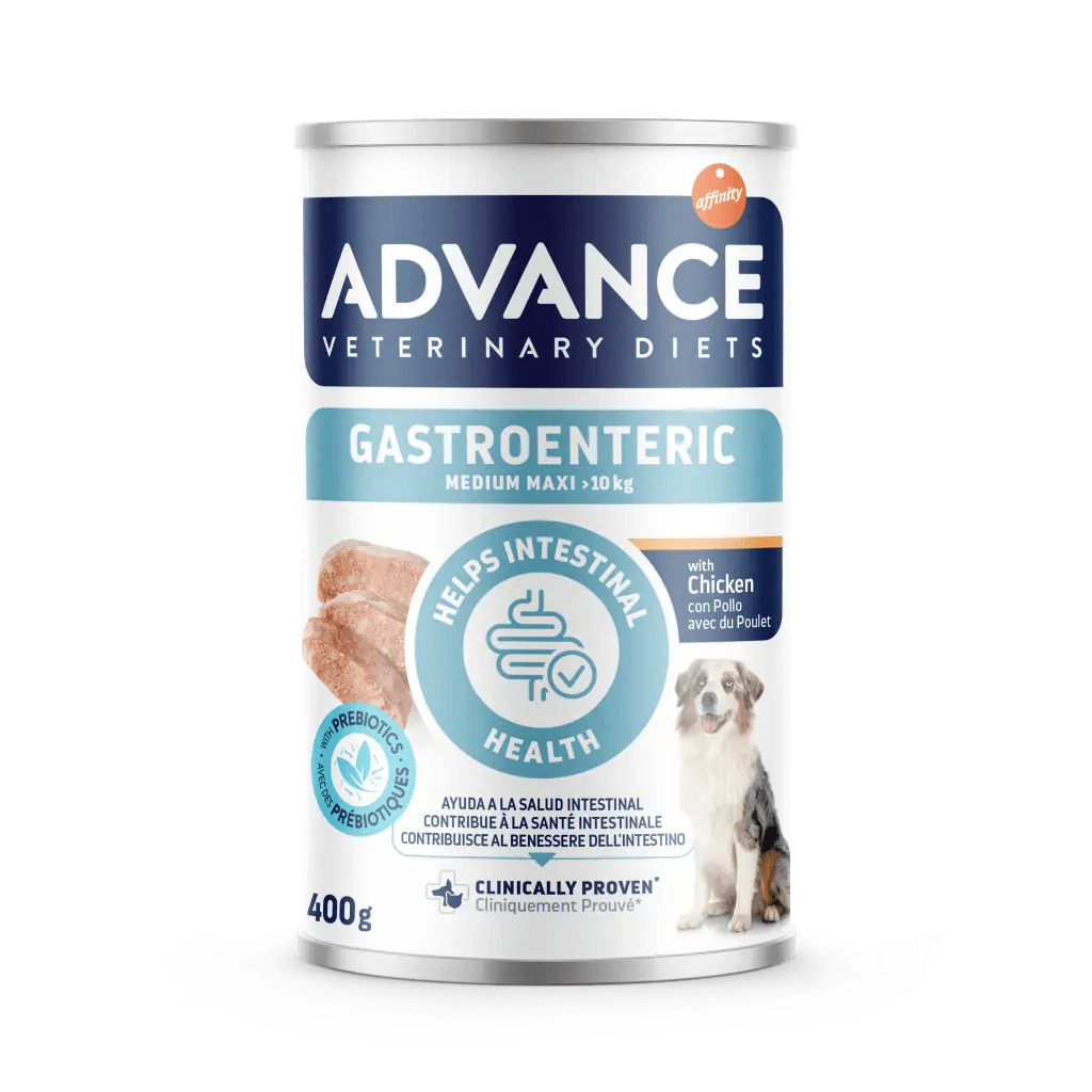 Advance Veterinary Diets Gastroenteric Medium/Maxi Alimento Húmedo para Perros con Problemas Digestivos – 400 g