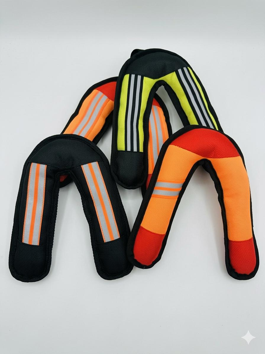 Juguete en Forma de V de Nylon Flotante con Bandas Reflectantes – Para perros en agua y poca luz