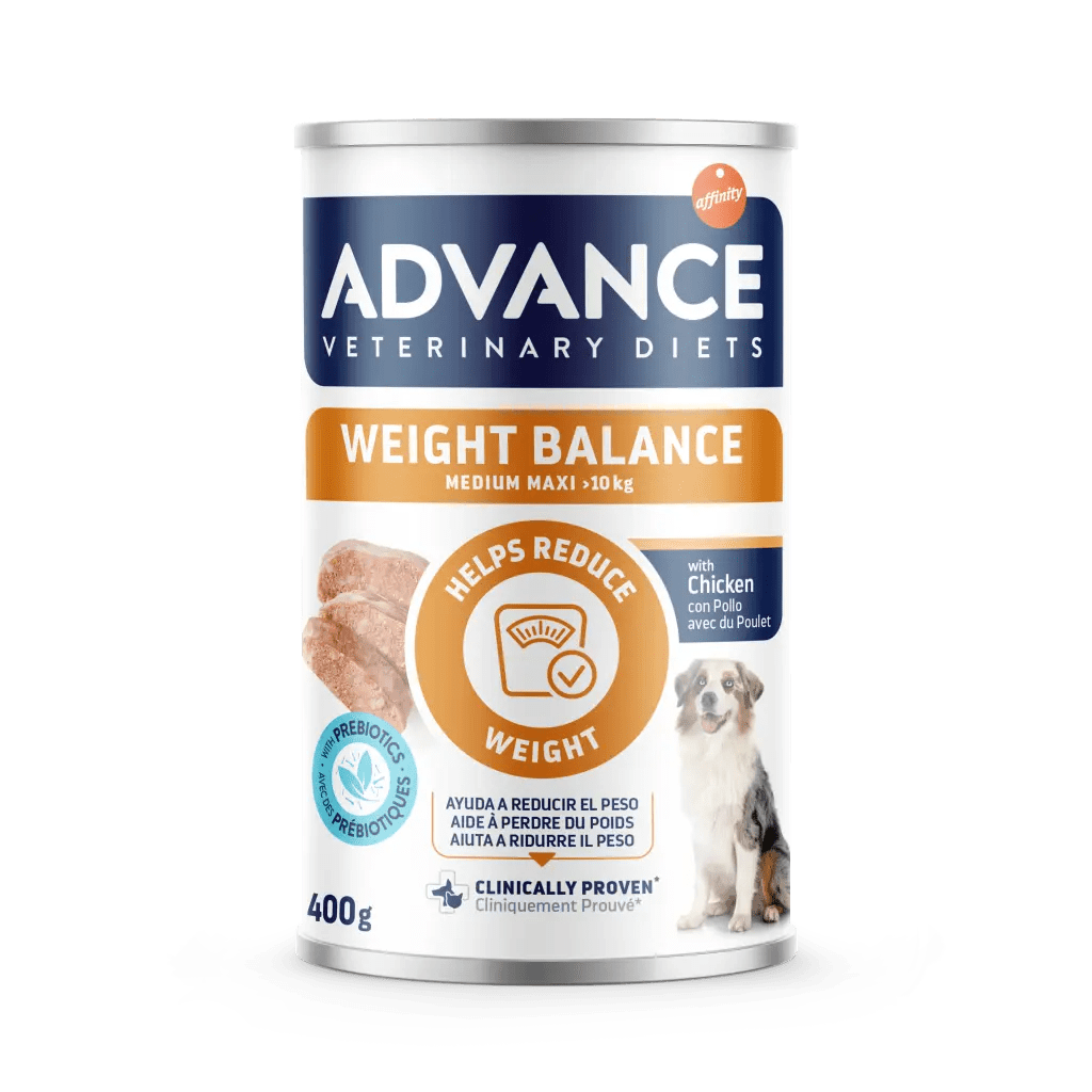 Advance Veterinary Diets Weight Balance Medium/Maxi Alimento Húmedo para Control de Peso en Perros – 400 g