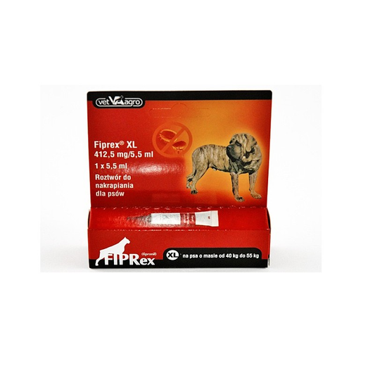 Fiprex "XL" 412.5 mg - Antiparasitario para Perros 40-55 kg (1 Pipeta)