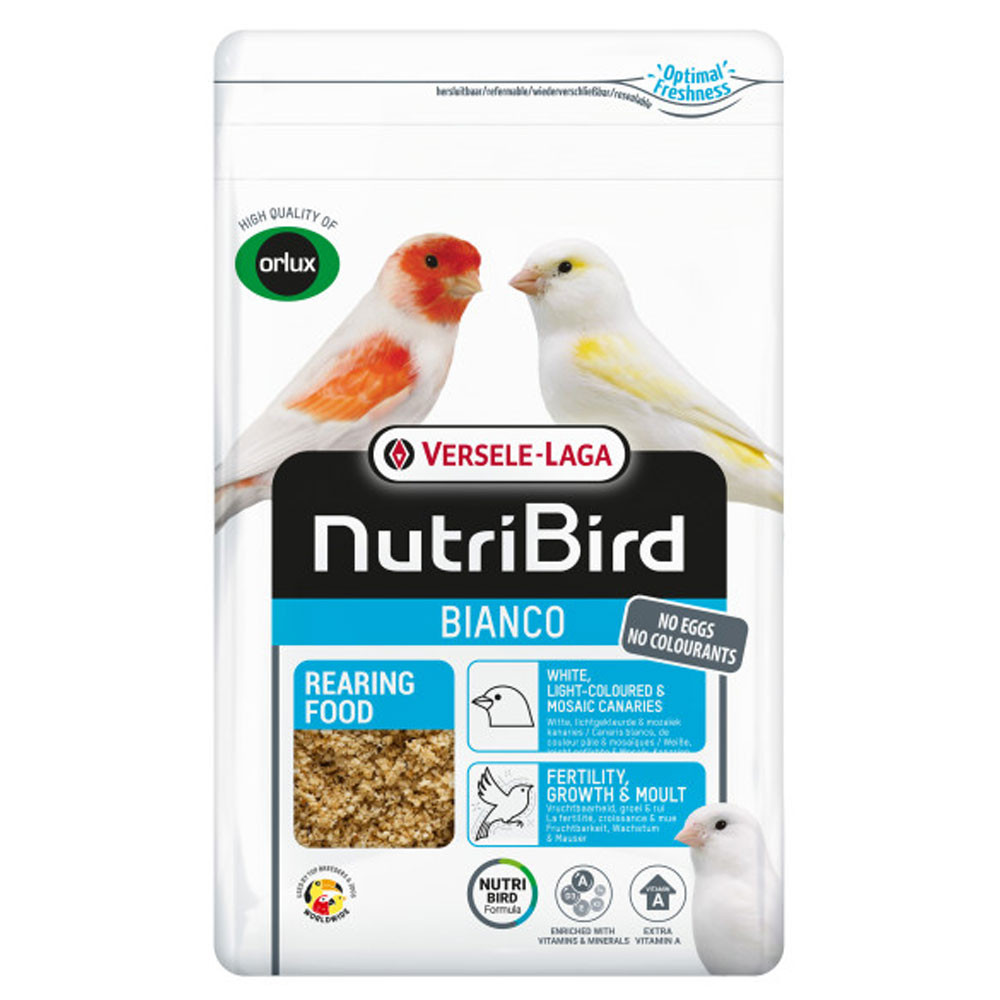 Orlux Pasta Blanca para Canarios 1kg – Pasta de cría sin huevo con vitamina A extra