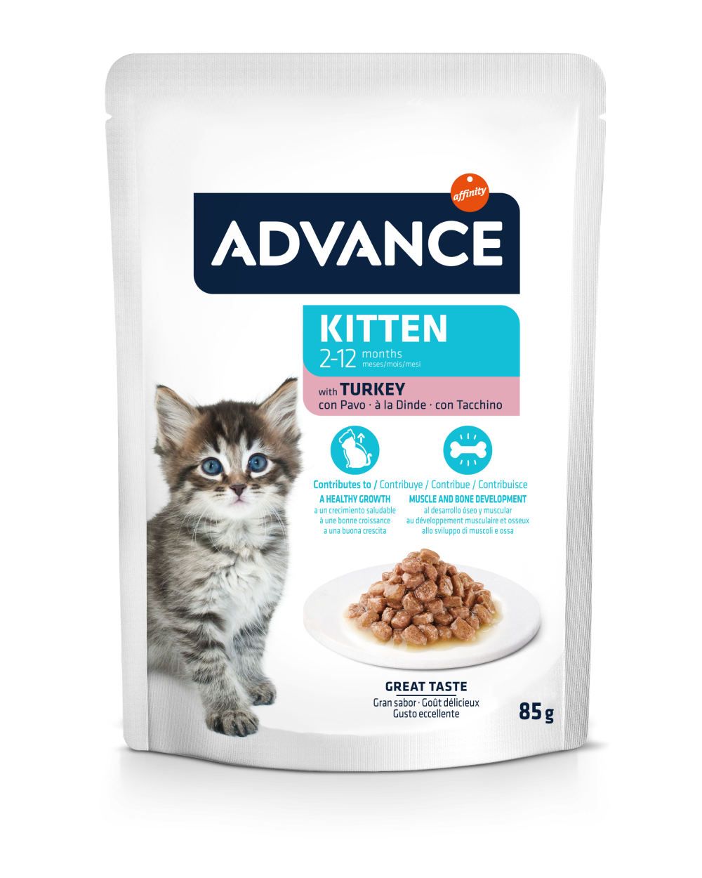 Advance Bocaditos en Salsa con Pavo para Gatitos – 85 g