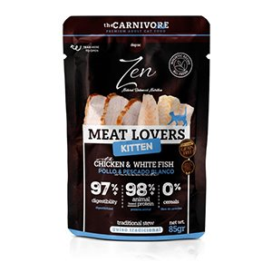 Zen Cat Pouch Meat Kitten Comida Húmeda de Pollo para Gatitos – 85 g