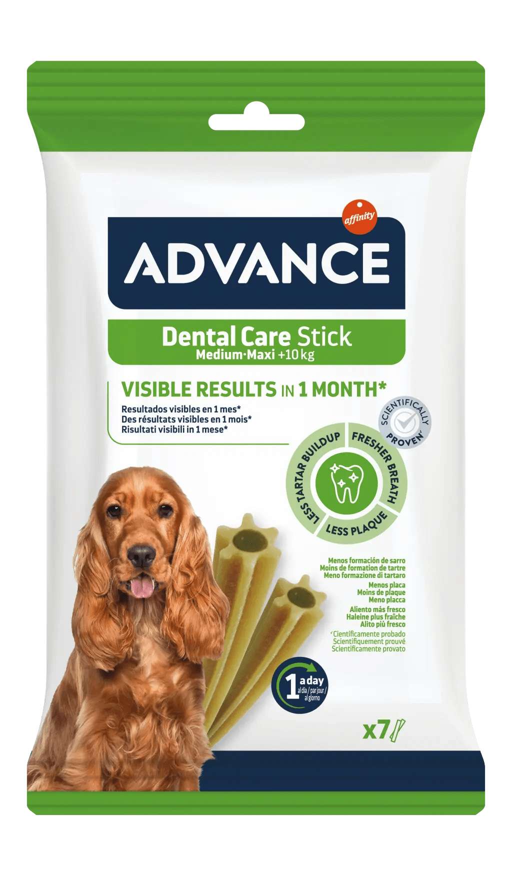 Advance Dental Care Stick Medium/Maxi para Perros – Snacks Dentales (180g)
