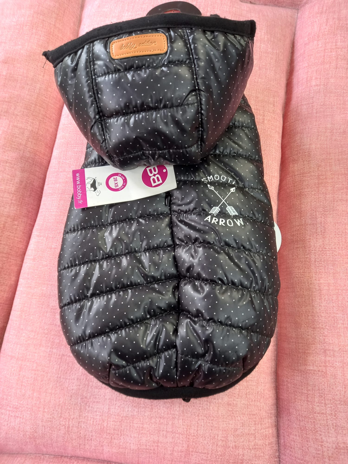 Abrigo Arrow Negro Talla 28 con Capucha