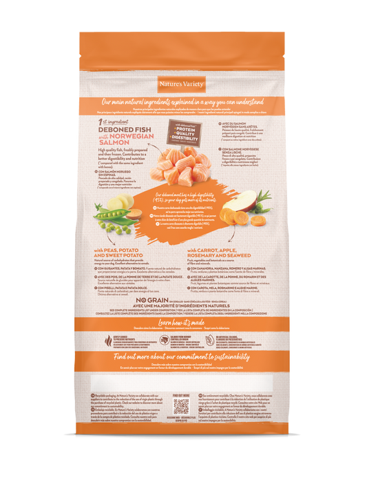 Nature's Variety Original No Grain Mini Salmon - Pienso Sin Cereales para Perros Mini 600g