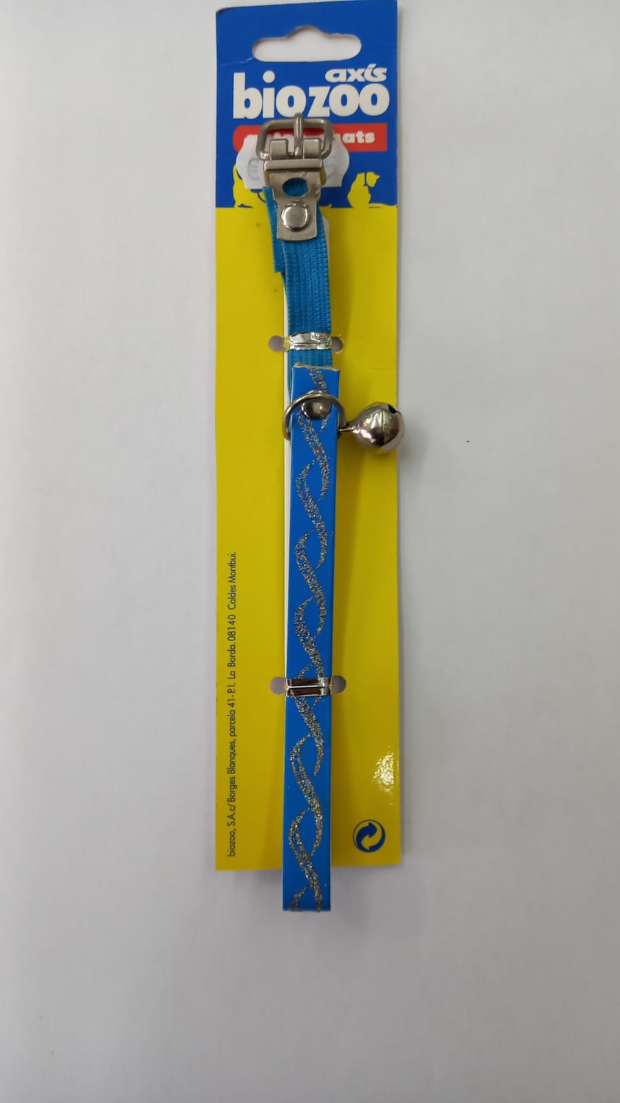 Collar Cenefa Purpurina para Gato Biozoo con Cascabel | Brillante y Ajustable