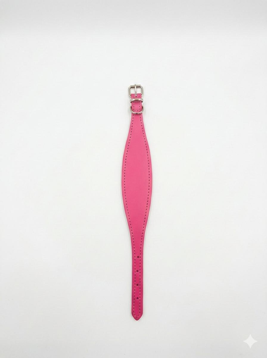Collar Galgos Arppe, cuero, piel y poliéster 50mm x 40cm color rosa
