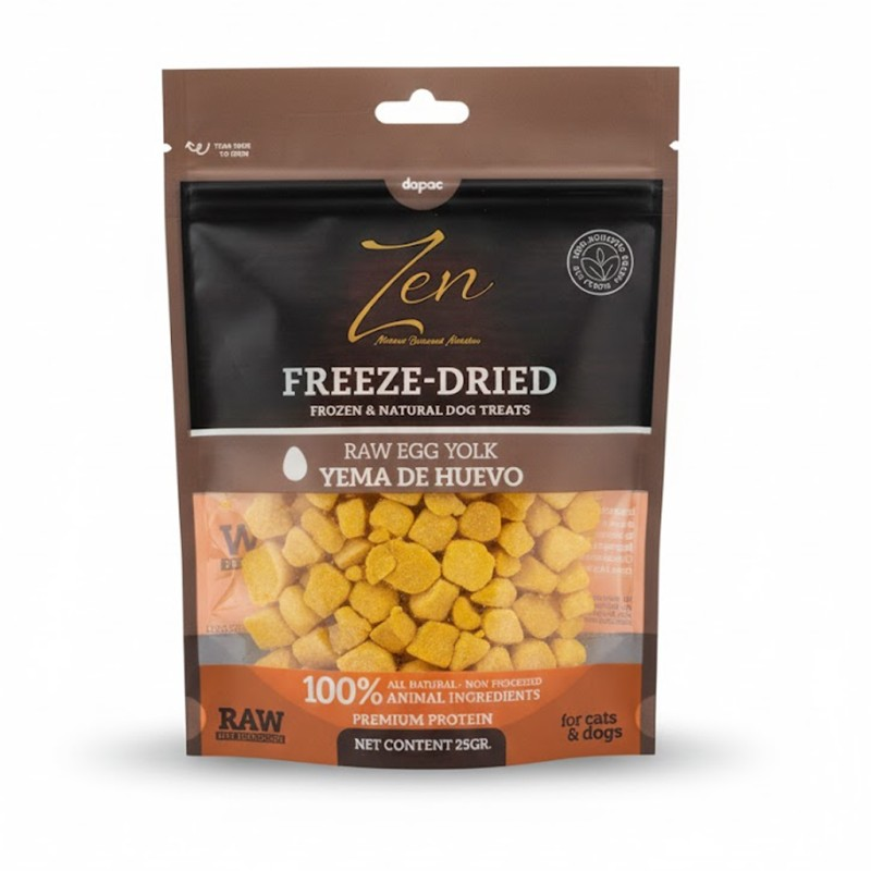 ZEN Freeze Dried Yema de huevo cruda cortada y liofilizada 25gr