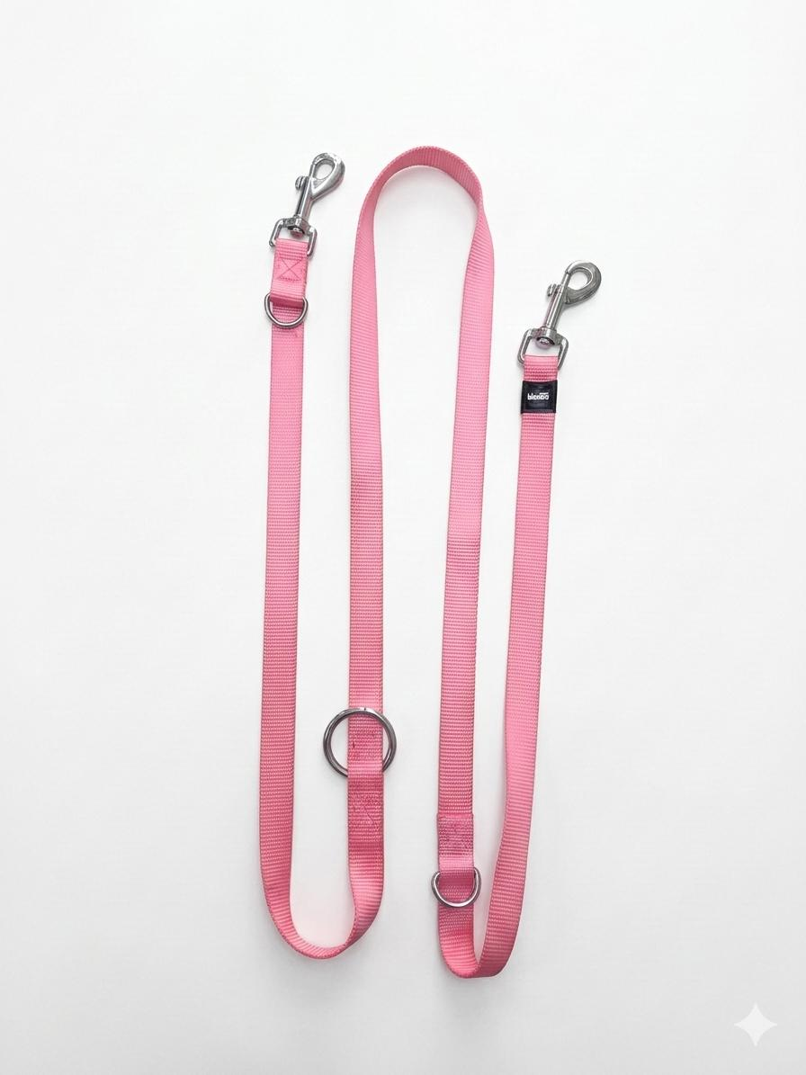 Correa Multiposición para Perros Rosa 2m | Adiestramiento y Paseo