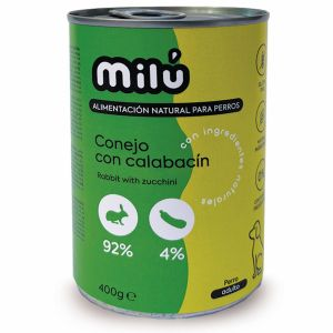 Milú Alimento Húmedo de Conejo con Calabacín para Perros – 400 g