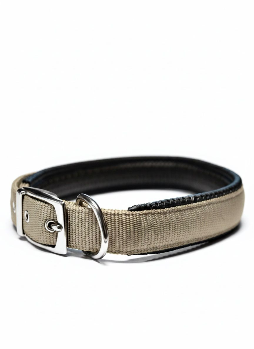 Collar Confort Nylon Acolchado Marrón y Negro