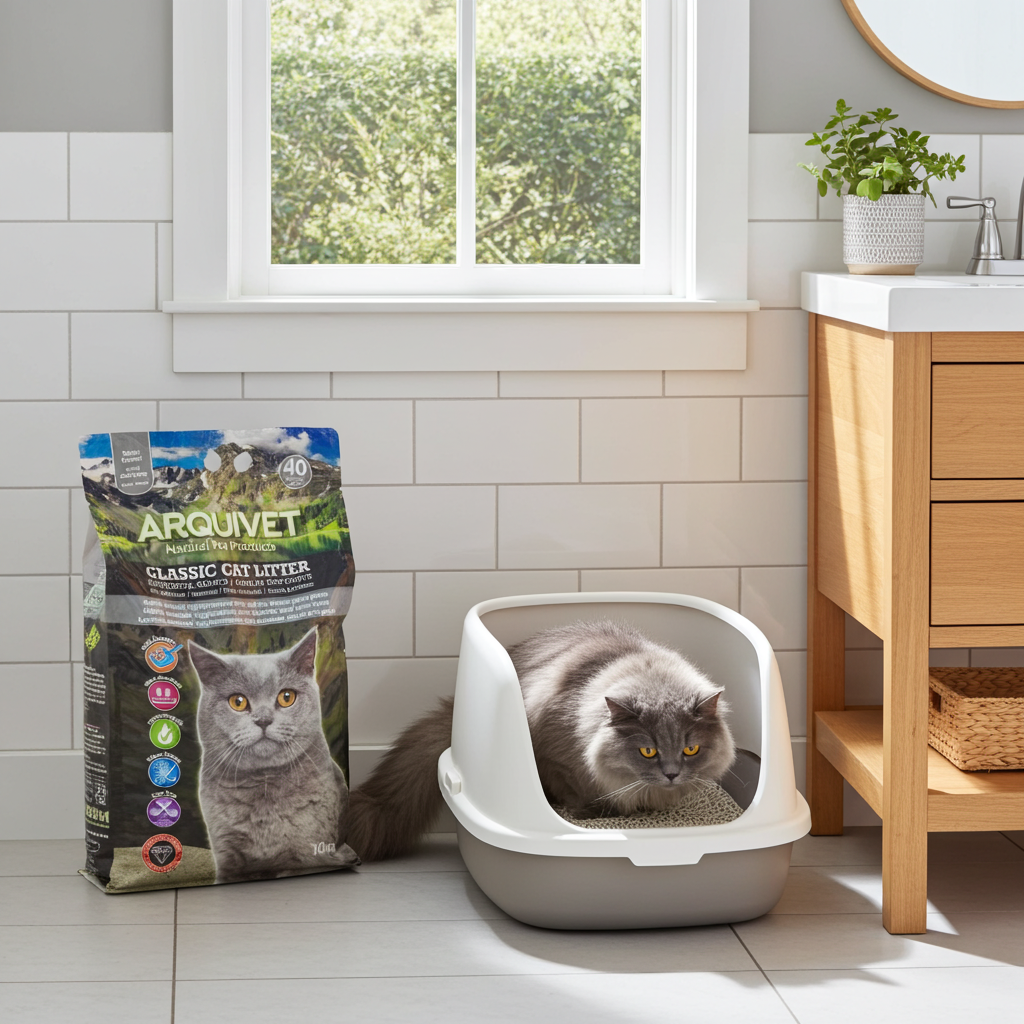 Arquivet Classic Cat Litter Arena de Bentonita Sódica con Carbón Activo para Gatos – 10 kg