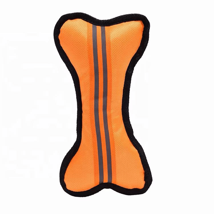 Hueso de Nylon Flotante con Bandas Reflectantes 21cm – Juguete para perros en agua y poca luz