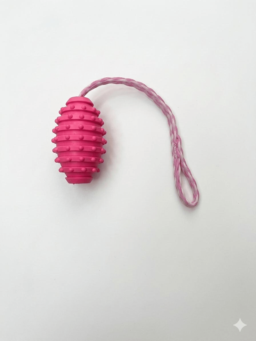 Tirador Termplástico Rosa 33cm – Juguete interactivo de tira y afloja para perros
