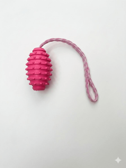 Tirador Termplástico Rosa 33cm – Juguete interactivo de tira y afloja para perros
