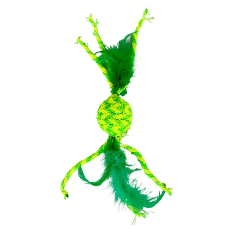 Kitty Masters Hora de Tocar Bola Sisal con Doble Pluma