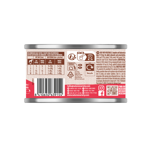 Nature’s Variety Paté Adulto Mini Buey para Perros Mini Adultos – 200 g