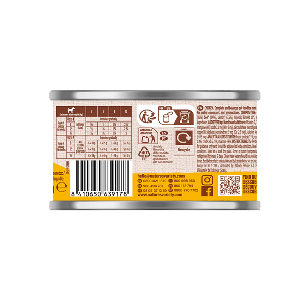 Nature’s Variety Paté Cachorro Mini Pollo – 200 g