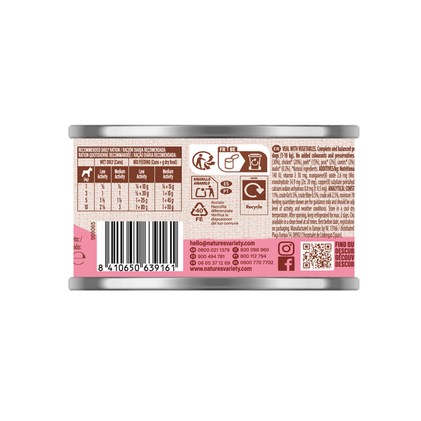 Nature’s Variety Paté Adulto Mini Ternera para Perros Mini Adultos – 200 g