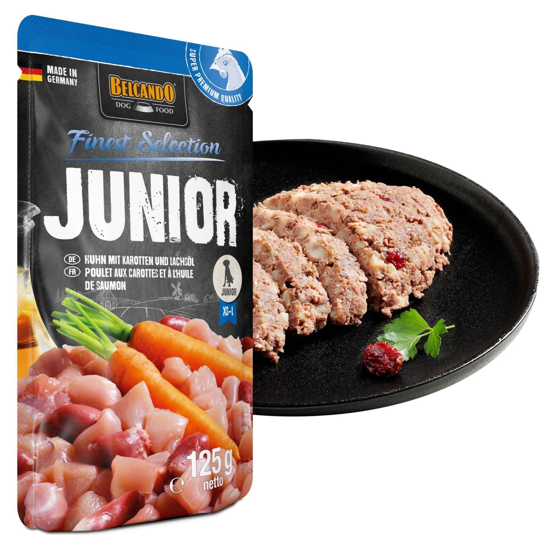 Belcando Finest Selection Junior Pollo con Zanahorias & Aceite de Salmón 125g