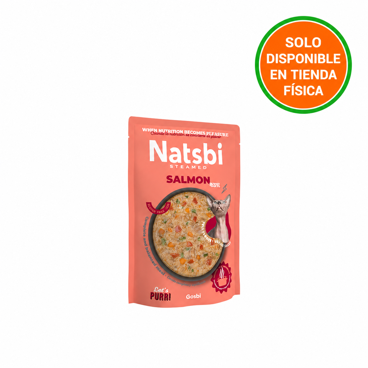 Natsbi Steamed Gravy Cat Salmón 80 gr