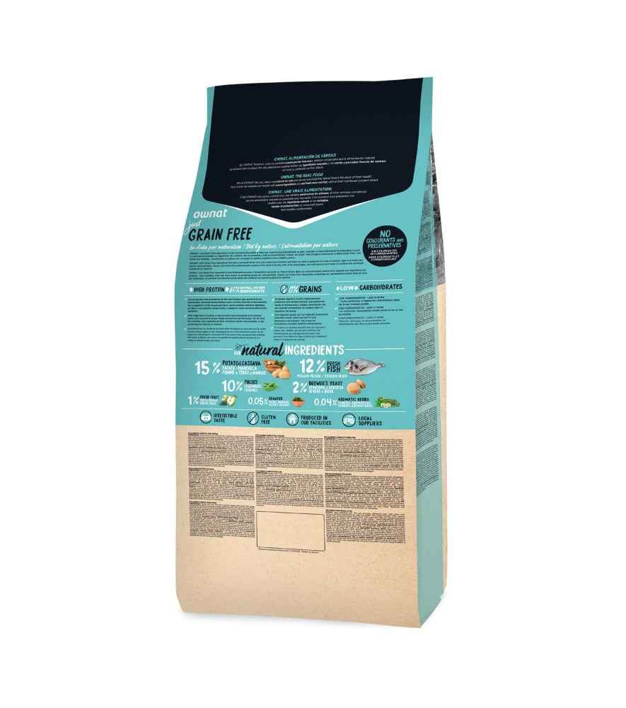 Ownat Grain Free Just Sterilized Fish Cat – Pescado 3 kg