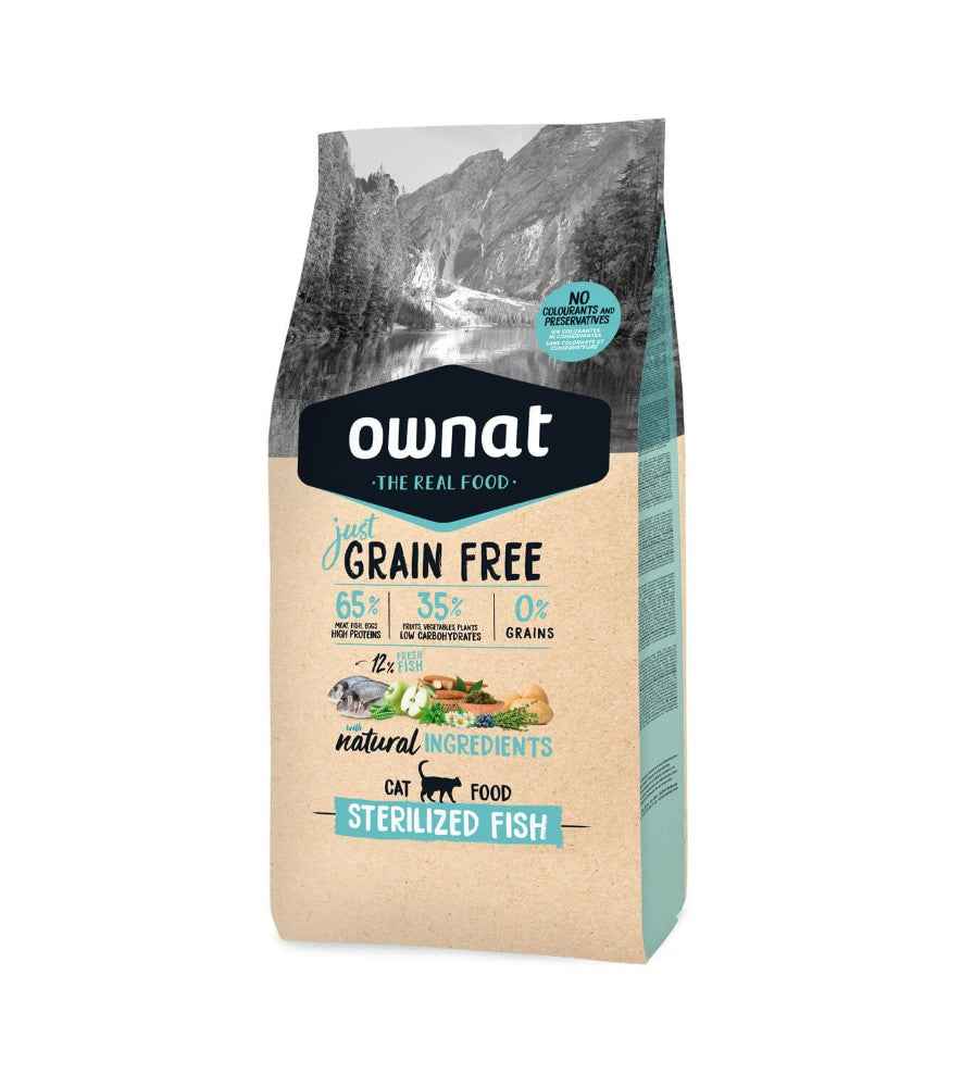 Ownat Grain Free Just Sterilized Fish Cat – Pescado 3 kg