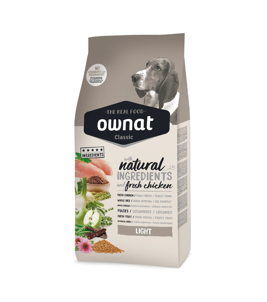 Ownat Classic Pienso Light con Pollo para Perros con Sobrepeso – 4 kg