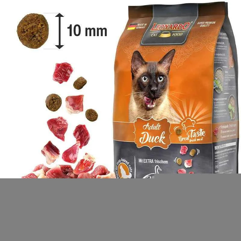 LEONARDO Adult Duck 1,8 kg | Pienso para gatos adultos