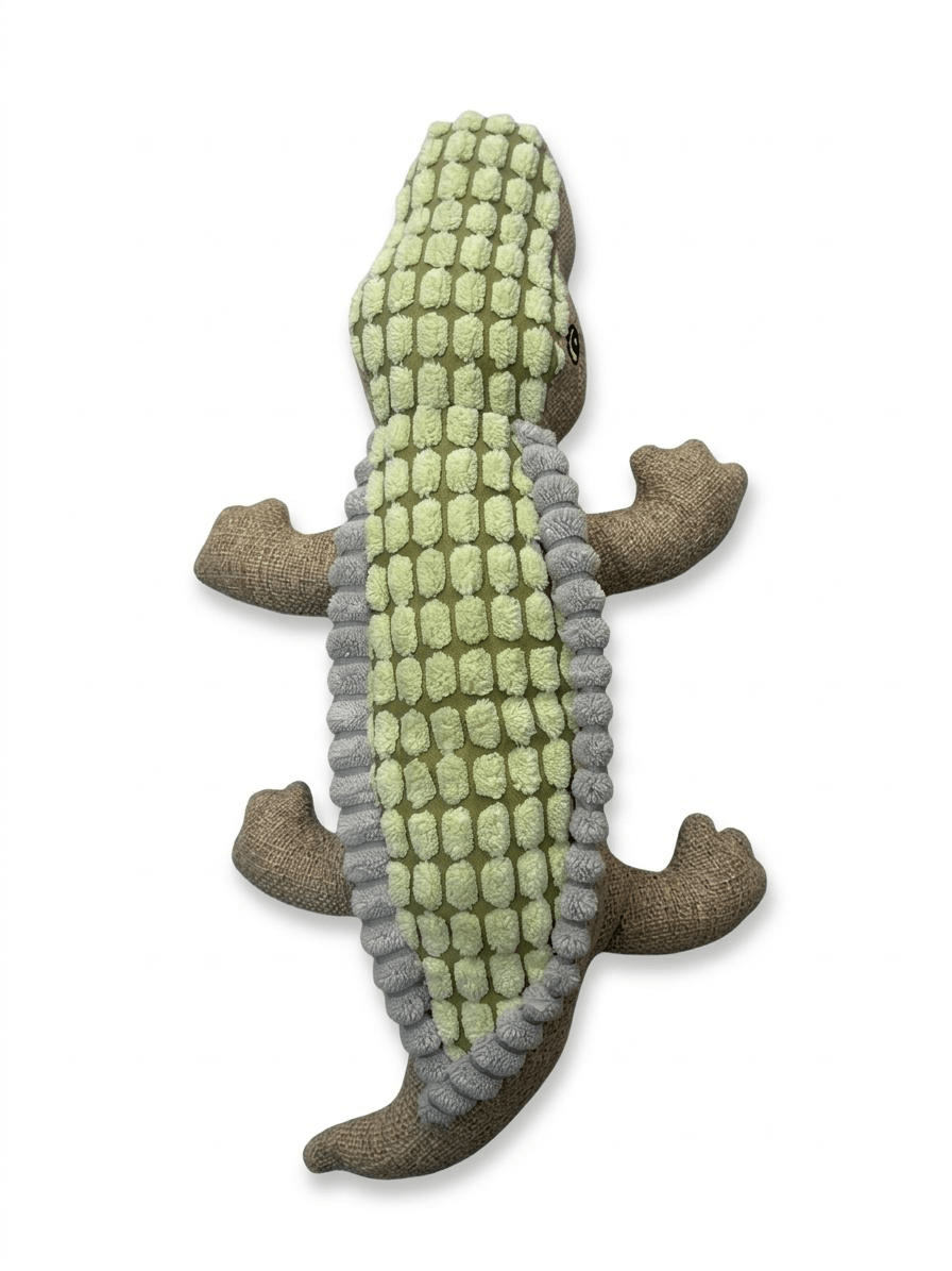 Peluche Cocodrilo con Sonido 37cm – Juguete de peluche interactivo para perros