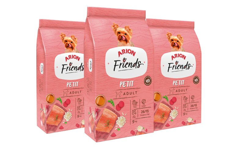 Arion Friends Petit 3kg - Pienso para Perros Pequeños Arion con Alimentación Equilibrada