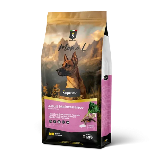 Canun Supreme Cerdo Mono L – Pienso Monoproteíco Sin Gluten para Perros 12 kg