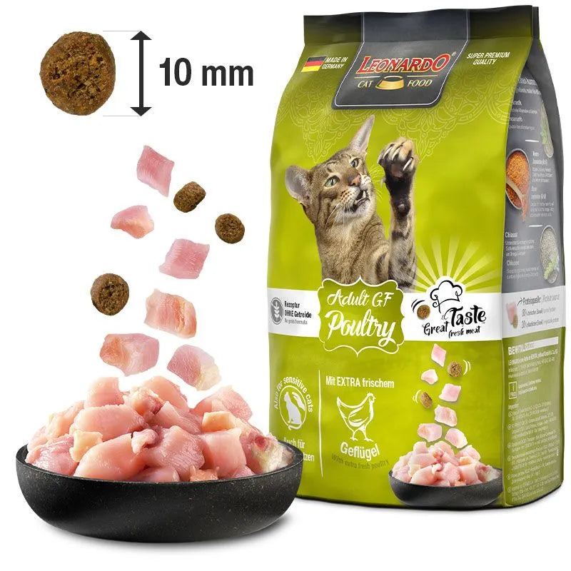 LEONARDO Adult GF Poultry 300 g | Pienso para gatos adultos
