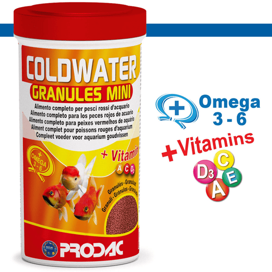 Prodac Coldwater Granules Mini 250ml | Gránulos para Peces de Agua Fría Pequeños